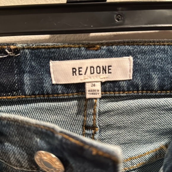 Re/Done 90s High Rise Ankle Crop Jeans 24 - Picture 3 of 8
